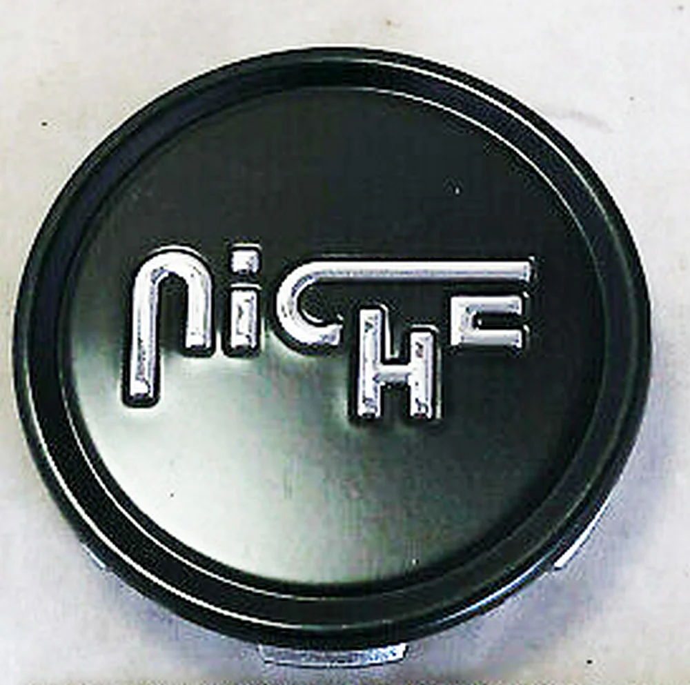 NICHE 2.70" FLAT CAP-FLT BLK SILVER LOGO - Niche Wheels 1003-22FBS