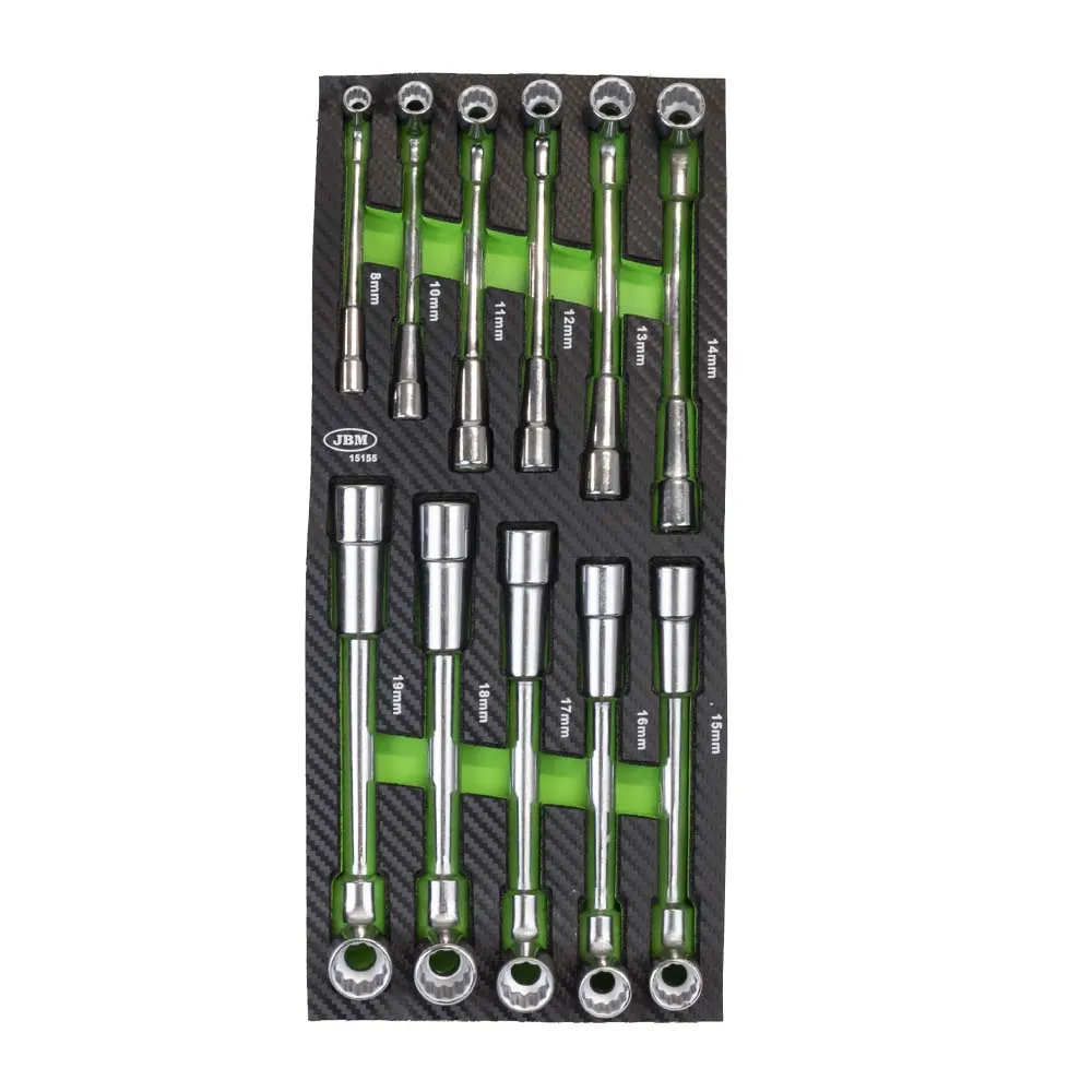 JBM -Socket Wrench Set – “L” Type – 11 Pieces – Carbon Fiber Finish – EVA Tray