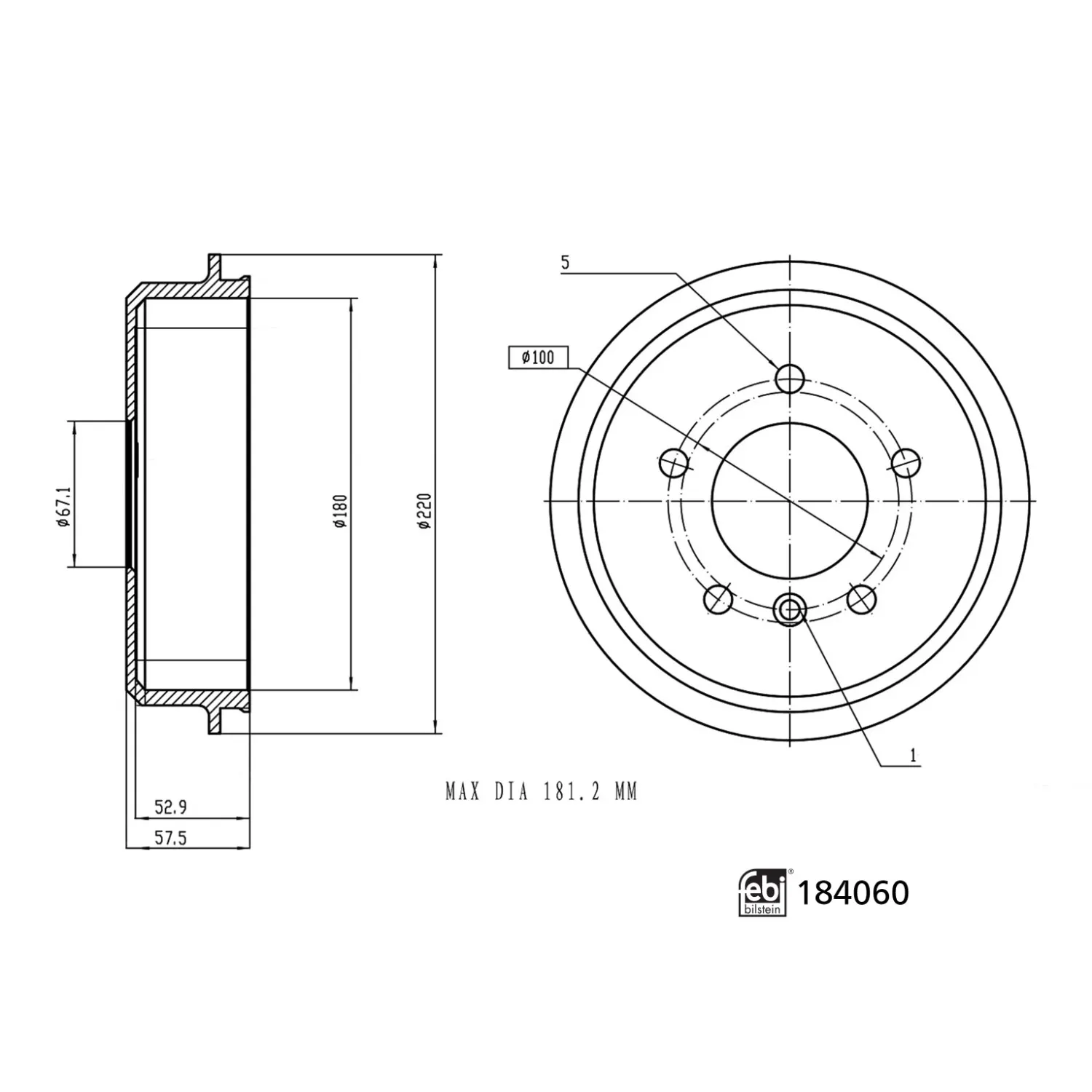 FEBI -Brake Drum