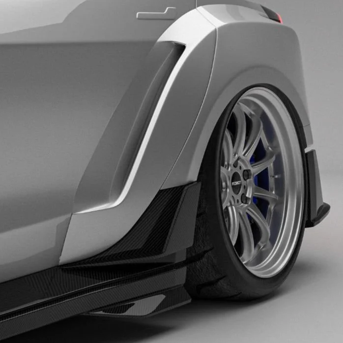 1_6d626c31-6e81-4e50-bf3b-bfe2dc555d4b.webp Robot Craftsman Hacker Carbon Fiber & FRP Widebody Rear Quarter Side Canards for Tesla Model 3 Highland/Performance 2024-2025