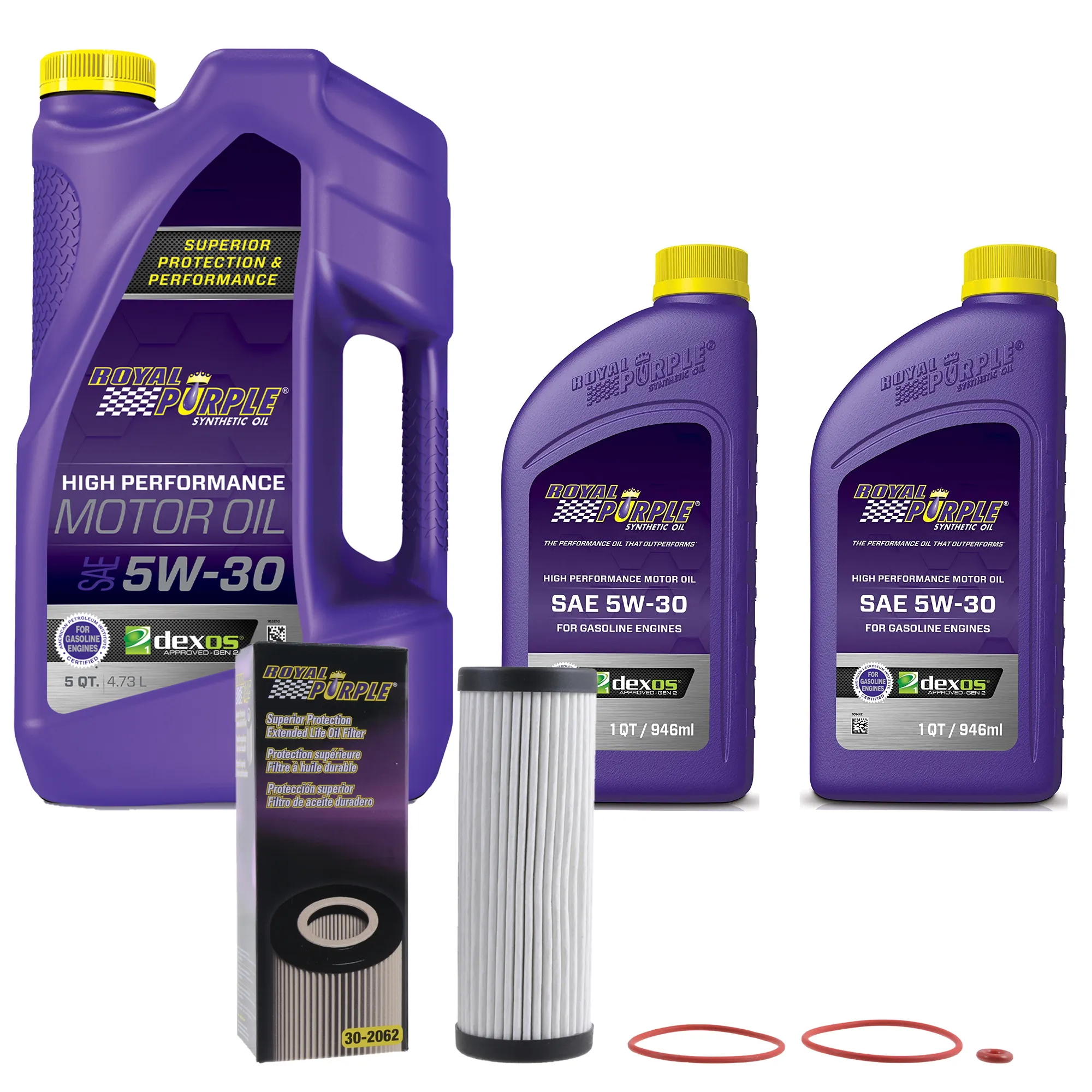 20625w307qt.webp Royal Purple Oil Change Kit: SAE 5W-30 Synthetic Motor Oil (7 qt) and 30-2062 Oil Filter (20625W307QT)