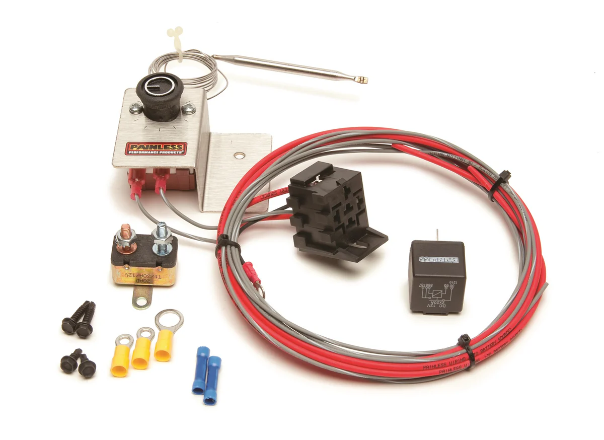 Adjustable Fan Thermo. w/Relay - Painless Wiring 30104