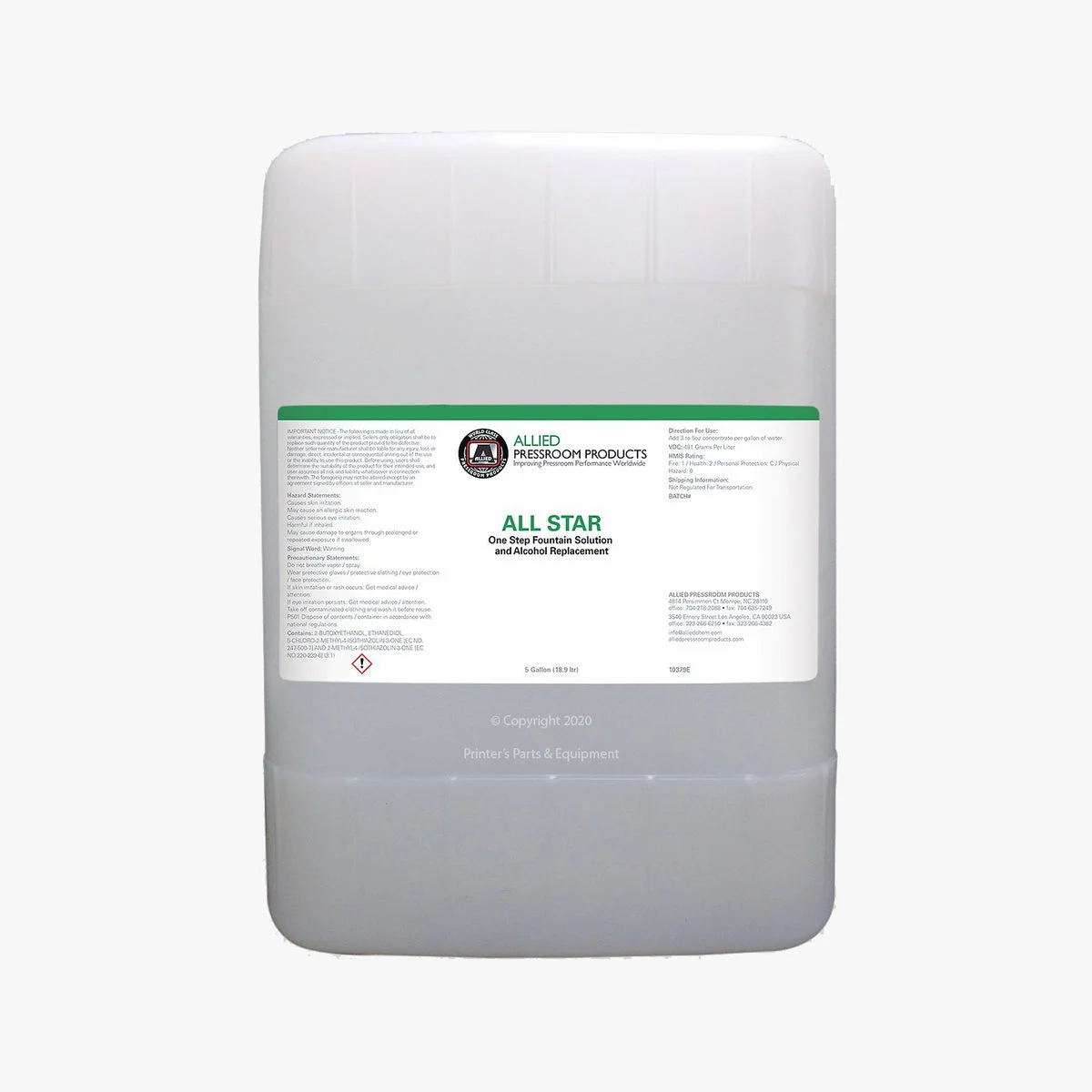 Allied All-Star Fountain Solutions 10379D I 10379E I 10379G