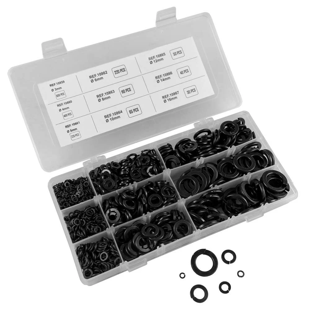 JBM -Black Grower Washer Assortment – 1,735 Pieces