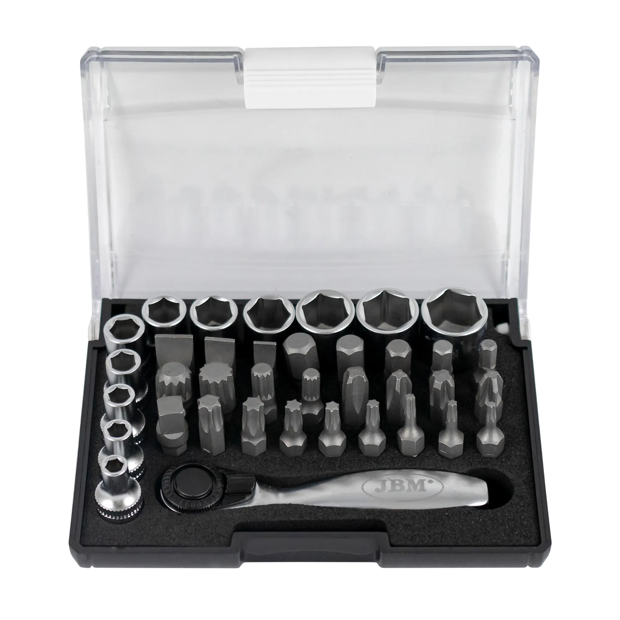 JBM -Mini Ratchet Set – 38 Pieces – 1/4"