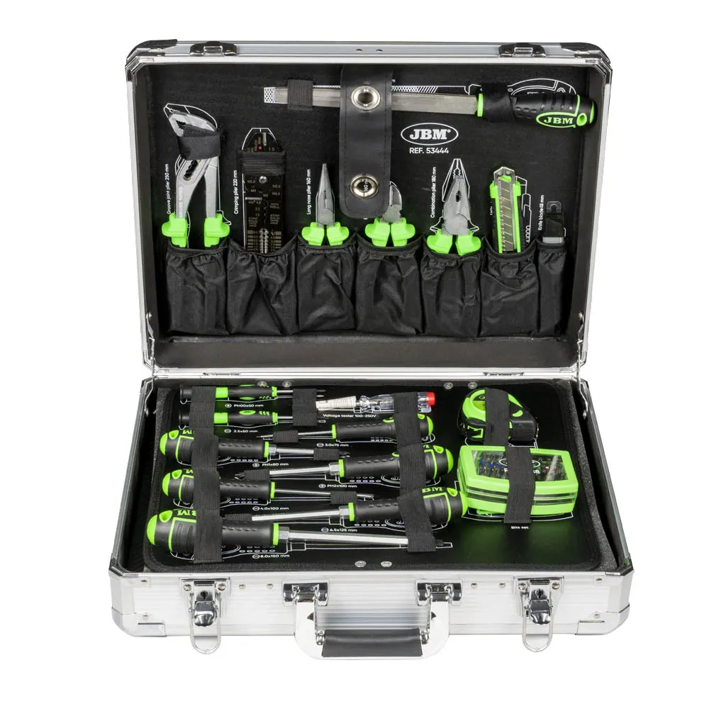 JBM -Aluminium Tool Case – 108 Pieces – 1/2" Sockets – Zinc Finish