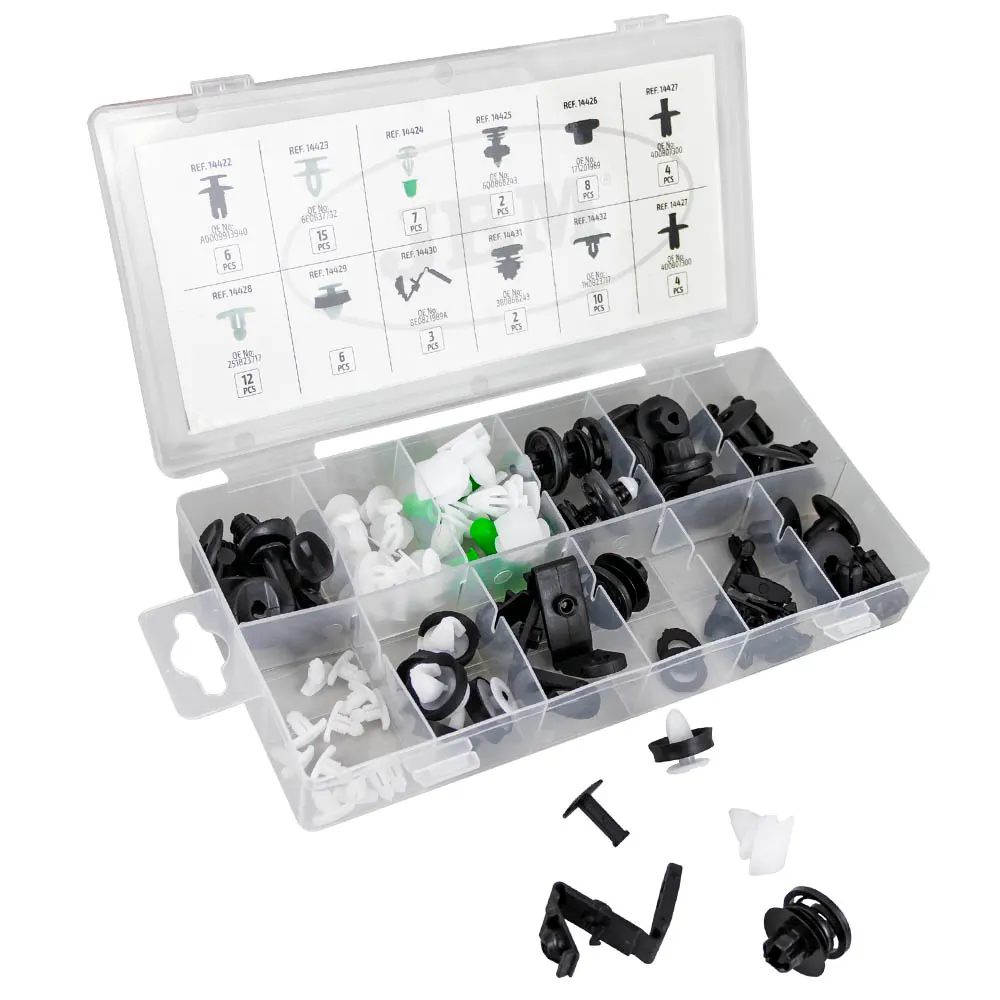 53716.webp JBM -Clip Assortment – VAG/Seat/Skoda – 79 Pieces – Door Panel/Molding/Upholstery