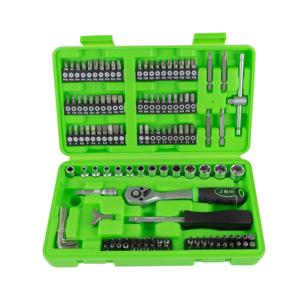 JBM -130-Piece Socket & Bit Set – Zinc Finish
