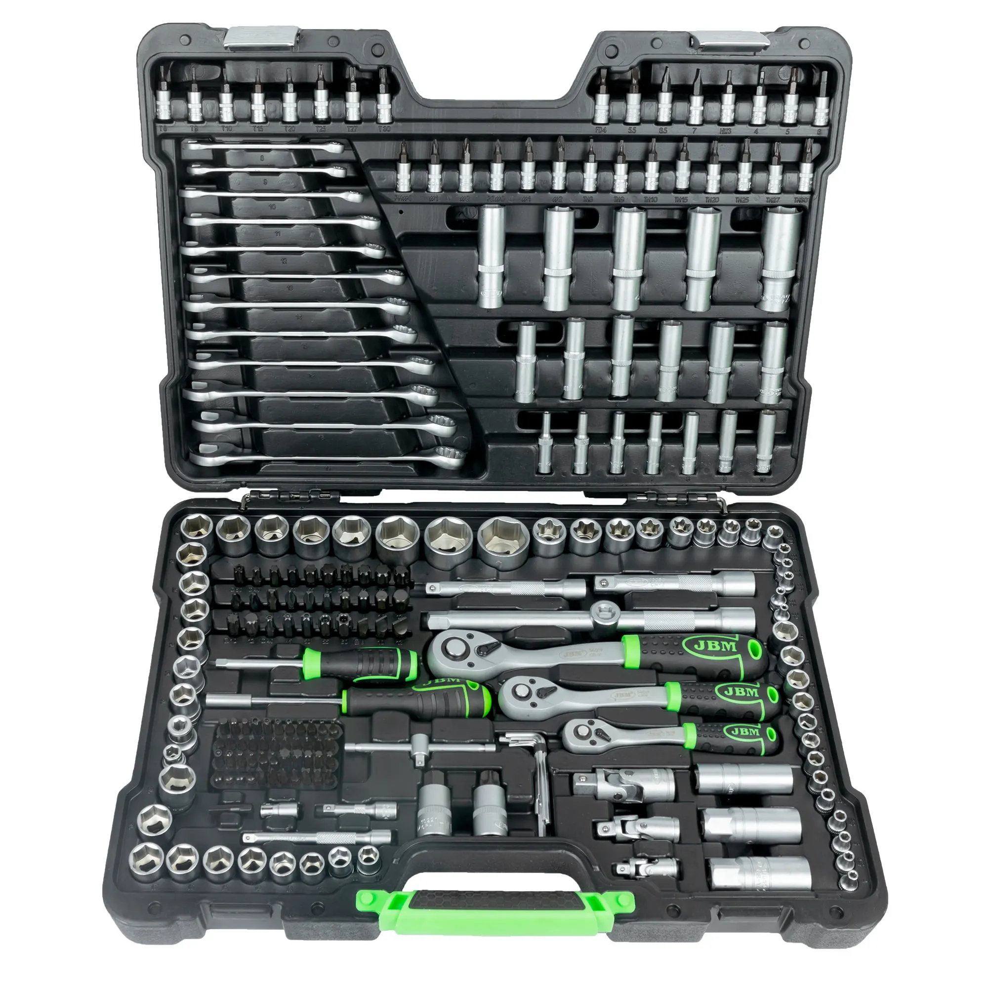 JBM -216-Piece Hex Socket & Ratchet Spanner Set – Zinc Finish