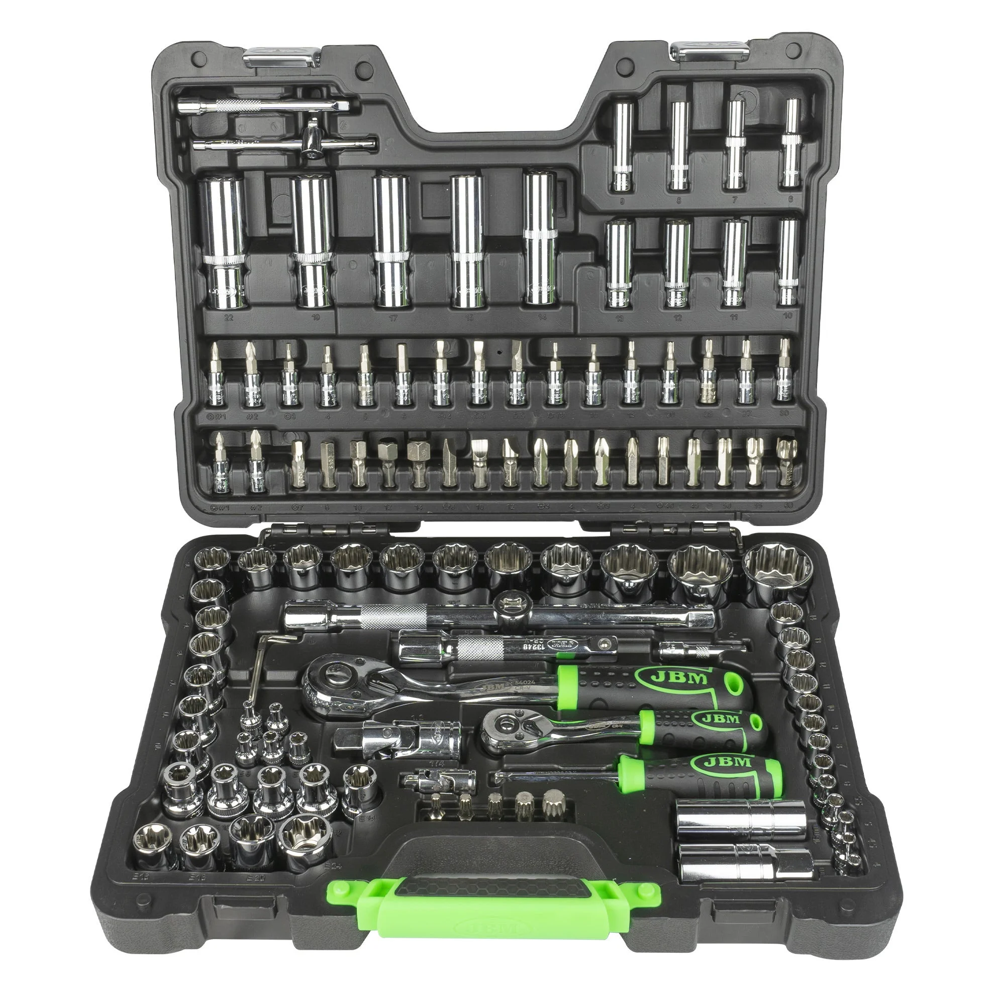 JBM -Socket Set – 12-Point – 113 Pieces – Chrome Finish