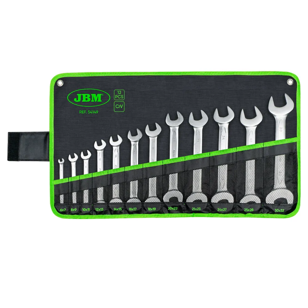 JBM -Double Open End Spanner Set – 12 Pieces