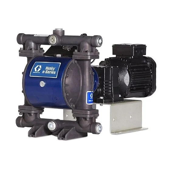 Husky 1050e AL 1" BSPT, Pump, ATEX AC Motor, AL Center Section, SS Seats, PTFE Balls & PTFE/SP Diaphragm