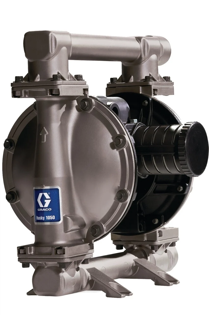 Husky 1050 SS 1" NPT Pump, Standard AL Center Section, SS Seats, PTFE Balls & PTFE Diaphragm