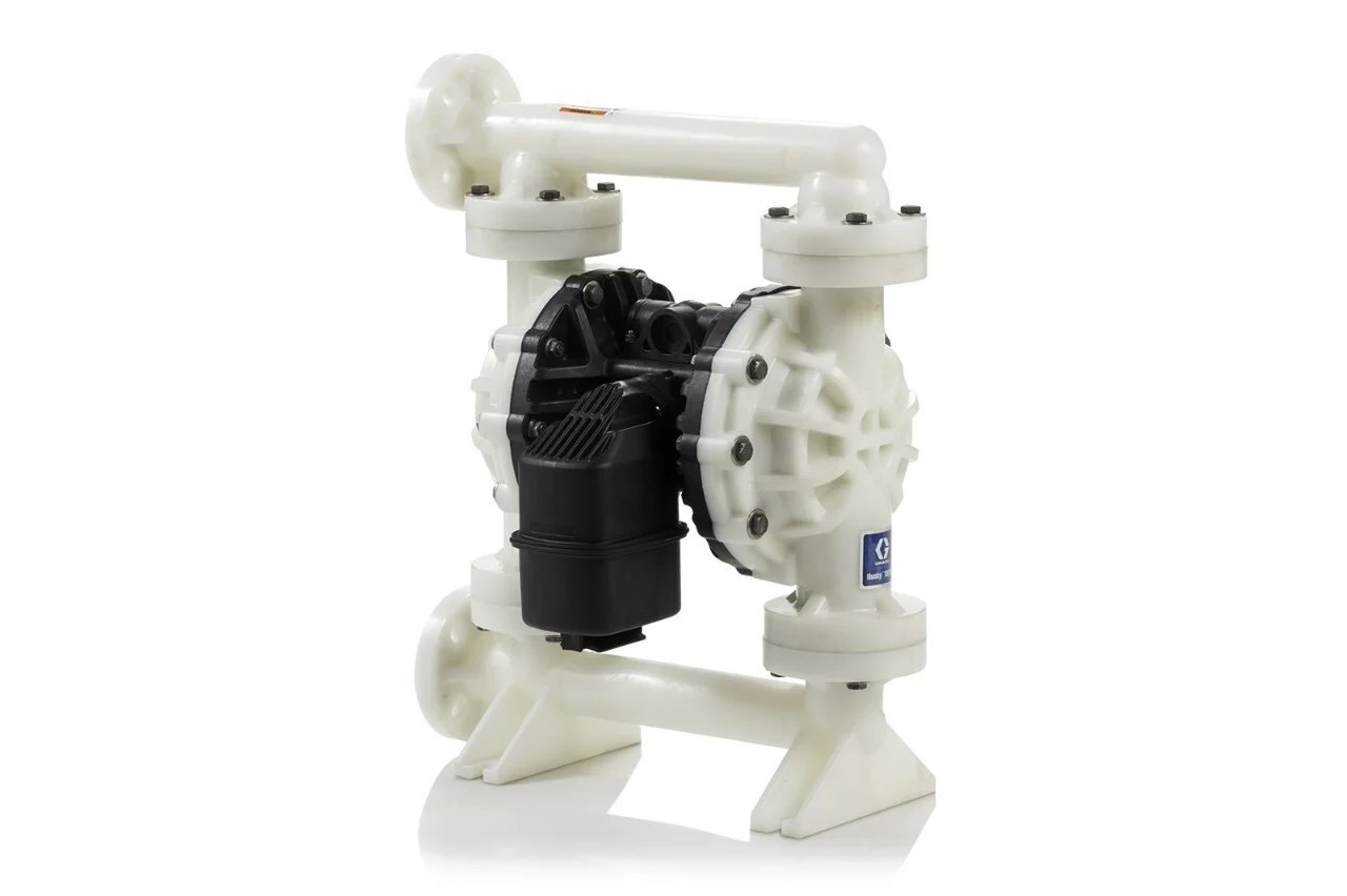 Husky 15120 PP Pump, End Flange, PP Center Section, PP Seats, PTFE Balls & PTFE Diaphragm