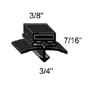 (J7-2) Beverage air 703-587C door gasket Magnetic 21 1/2 x 31 1/2