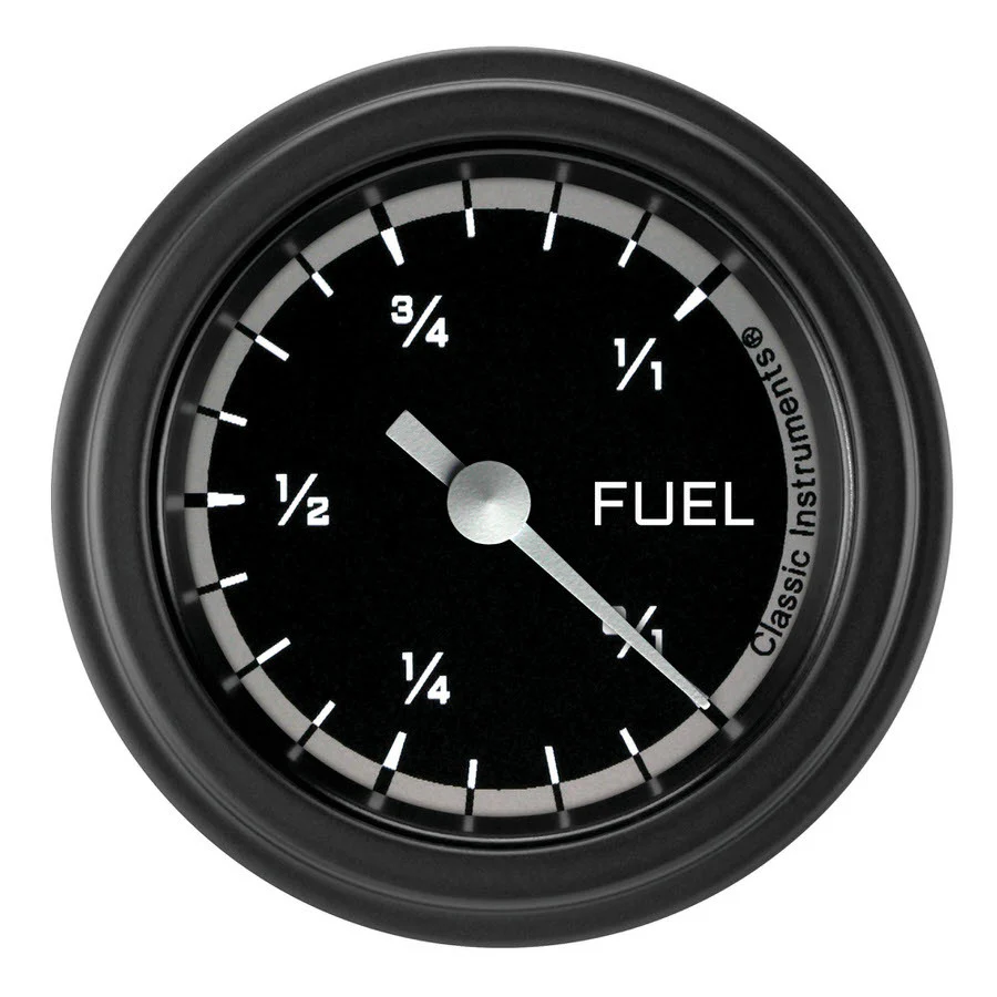 Autocross Grey Fuel Gaug e 2-1/8 Full Sweep - Classic Instruments AX109GBLF