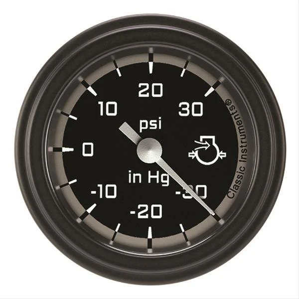 Autocross Grey Boost/Vac 2-1/8 Full Sweep - Classic Instruments AX141GBLF