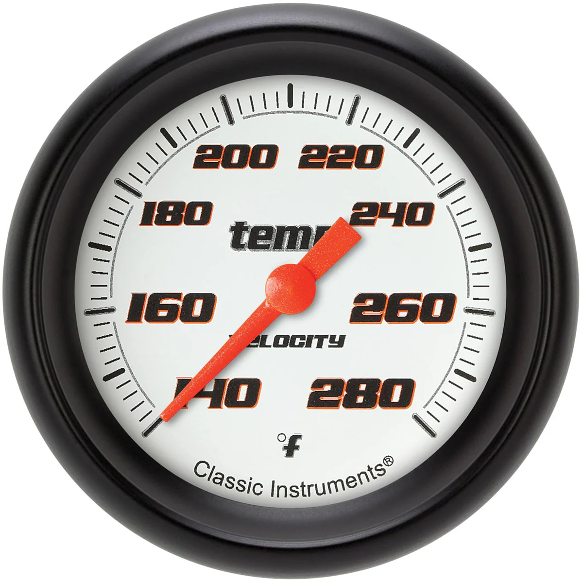 CLAVS326WBPF-04_1200x1200.webp Velocity White Temperatu re Gauge 2-5/8 Full Swee - Classic Instruments VS326WBPF-04
