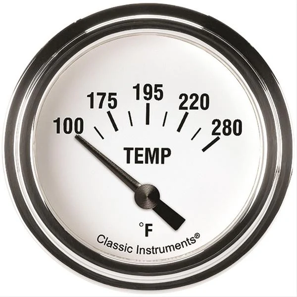 White Hot Temperature Ga uge 2-5/8 Short Sweep - Classic Instruments WH226SLF-08