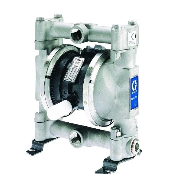 Husky 716 SS, 3/4" NPT Air-Operated Double Diaphragm Pump with NPT Standard Air Valve, PP Center Section, SS Seats, SS Balls & SP Diaphragm