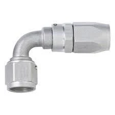 #4 x 90 Power Flow Hose End - Clear - Fragola Performance Systems 109004-CL