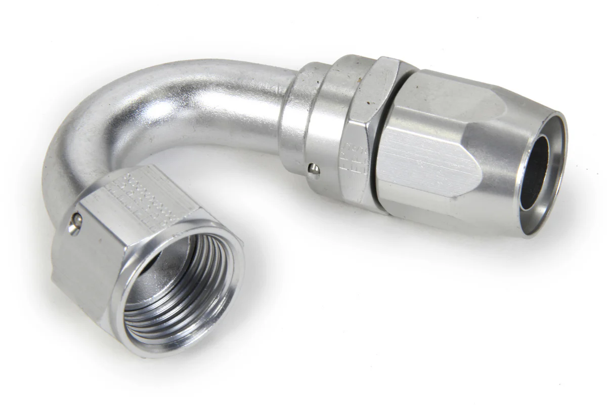 #12 150-Degr Power Flow Hose End - Clear - Fragola Performance Systems 115012-CL