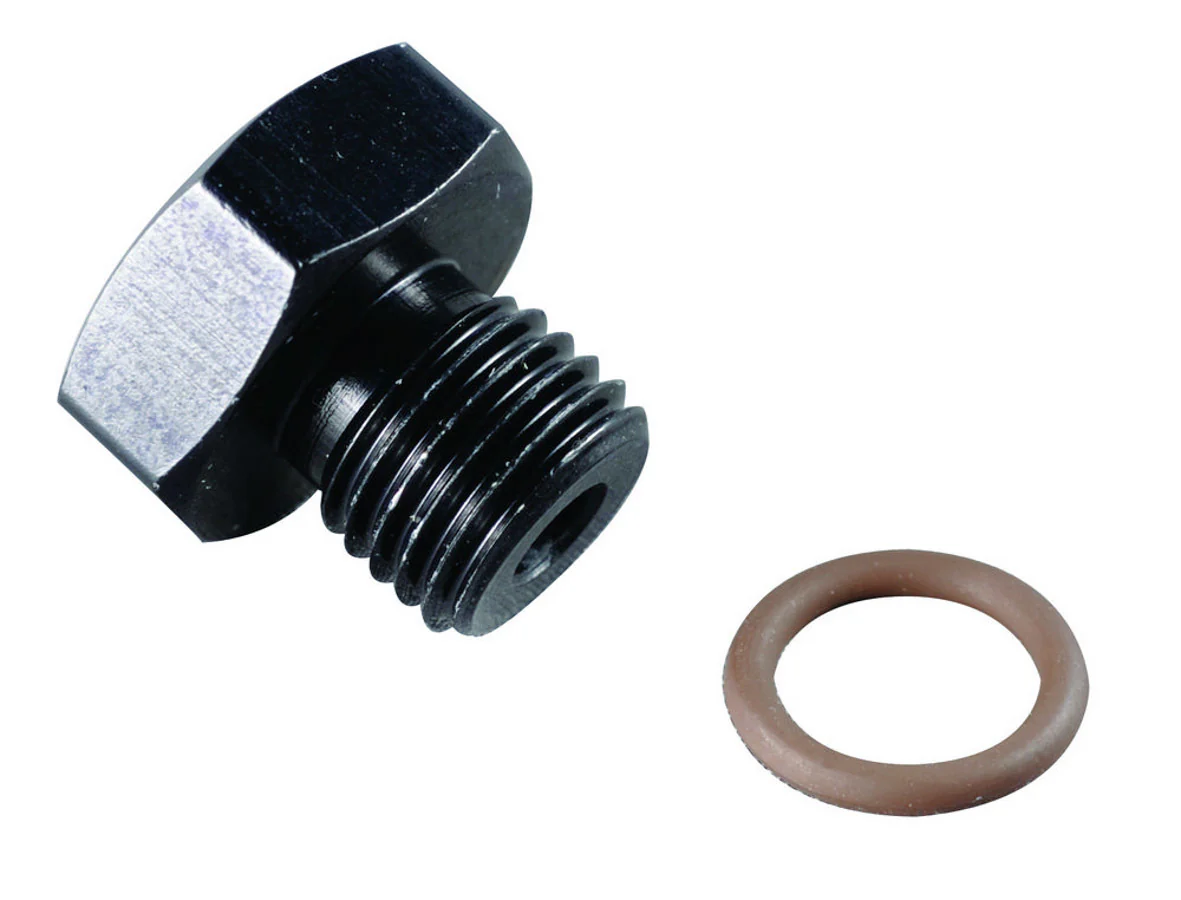 #4 Port Plug 7/16-20 Black - Fragola Performance Systems 481404-BL