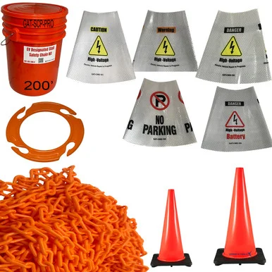 EV Safety Chain & Cone Kit- Professionals Package