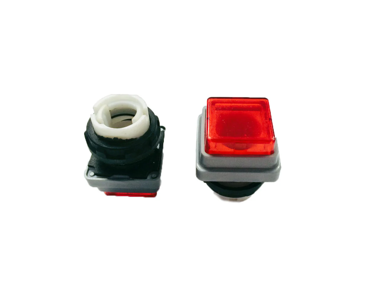 Red Push Button (Square)- Heidelberg