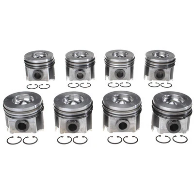 Piston Set w/Rings Ford 6.0L Diesel 8pk - Clevite77 224-3503WR