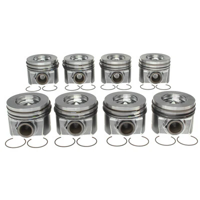 Piston Set w/Rings Ford 6.4L Diesel 8pk - Clevite77 224-3666WR