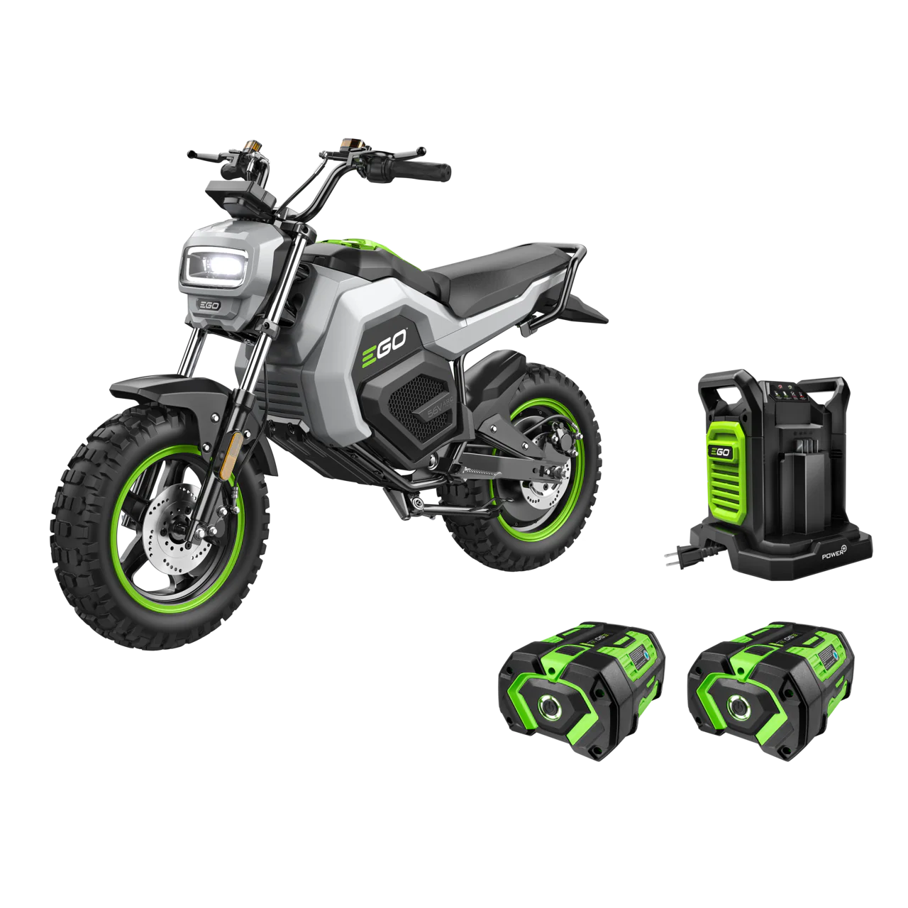 EGO Power+ MB1005-2 Mini Bike with 2 x 7.5Ah Batteries and 560W Dual-Port Charger