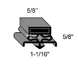 MG060__39721.1544455706.386.513.webp (M4-6) Traulsen SER-61097-00 Door gasket Magnetic 23-1/2" x 59-1/2"