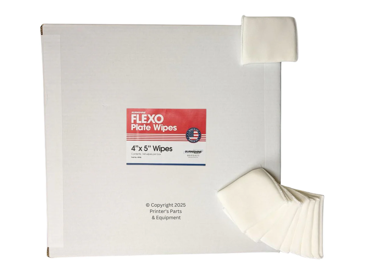 Flexo Plate Wipes 4" x 5" Case of 144 Wipes