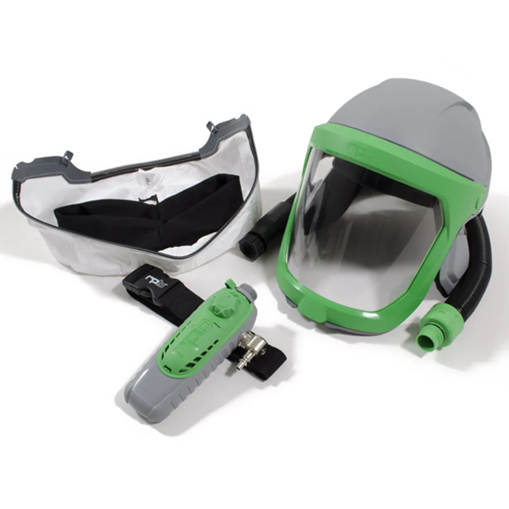 Z-Link Respirator with Safety Lens, Face Seal Tychem QC, Breathing Tube and Climate Control Device