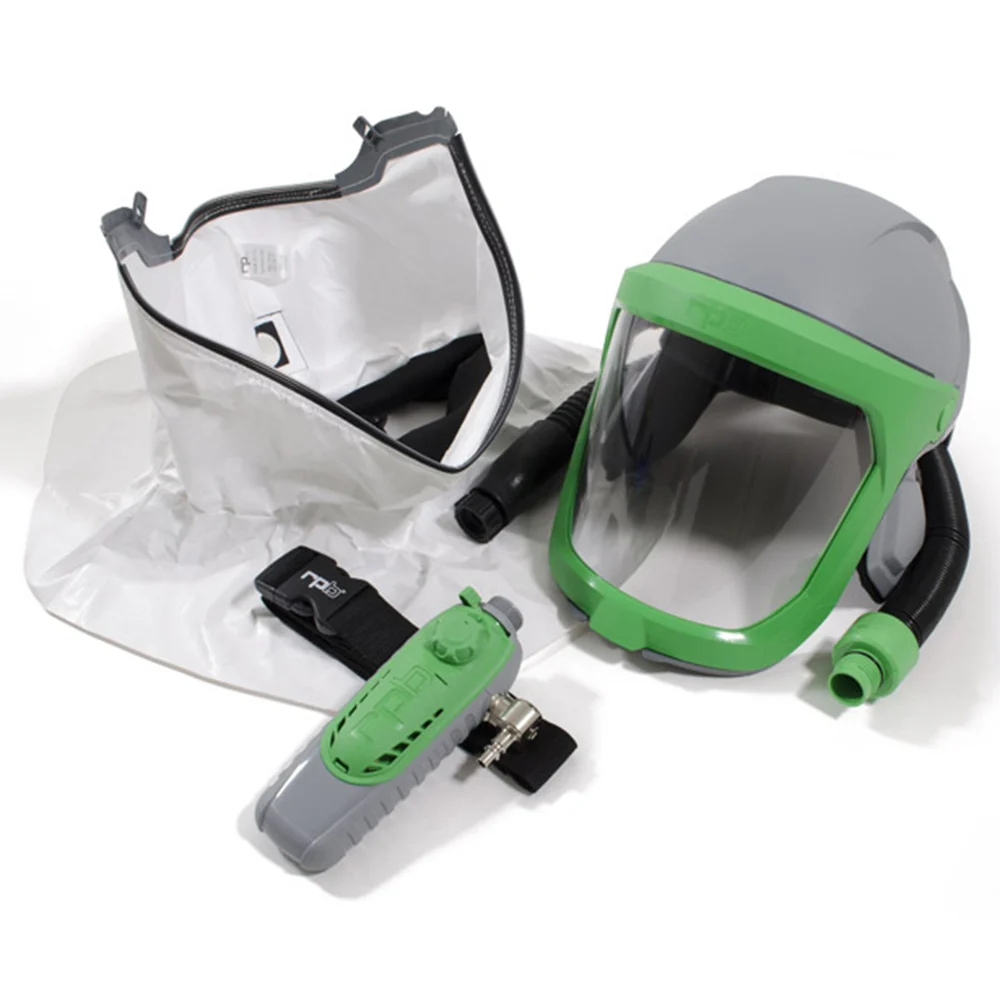 Z-Link Respirator with Safety Lens, Tychem SL Shoulder Cape, Breathing Tube and Climate Control Device
