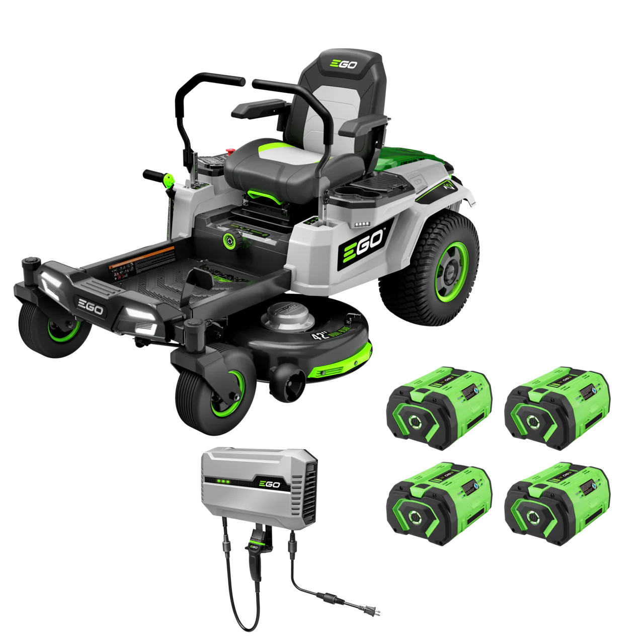 EGO Power+ ZT4204L 42" Z6 Zero Turn Riding Mower with (4) 10AH Batteries and 1600W Charger