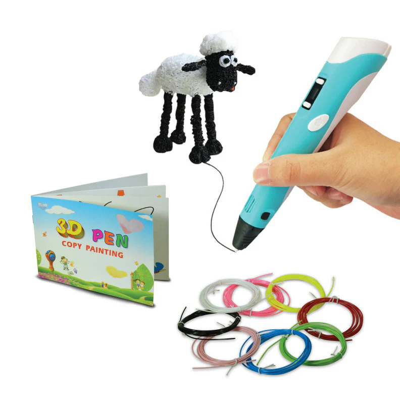 3D Printing Pen Super Kit- Includes 8 Starter Colors of PLA Filament