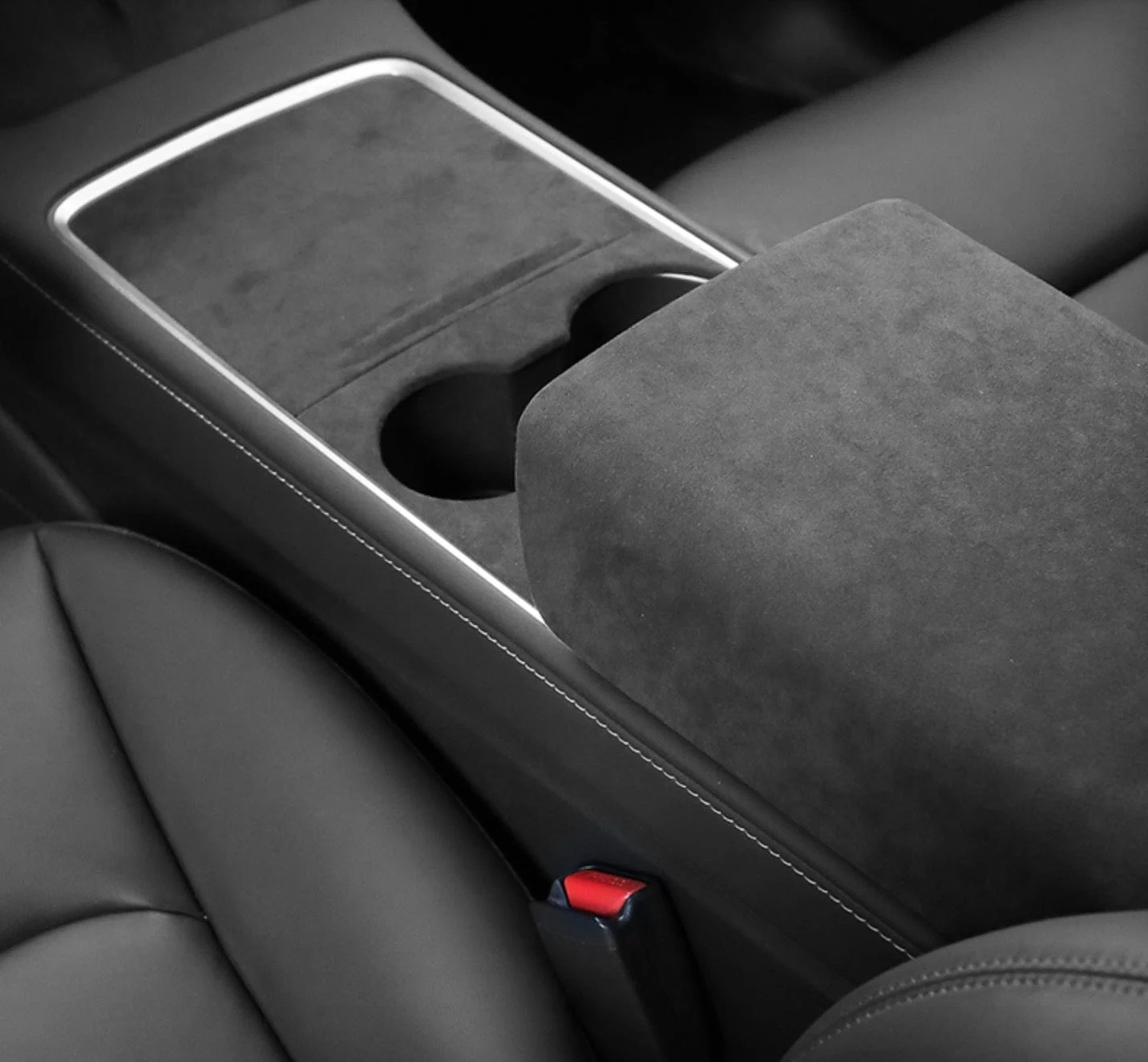 Alcantara Armrest Protective Hard Cover For Tesla Model 3 2020-2023