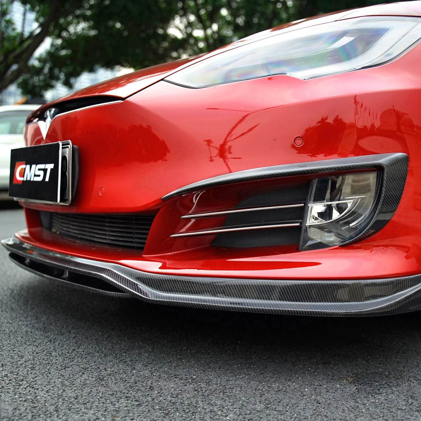 CMST Genuine Carbon Fiber Front Lip Tesla Model S 2016-2020