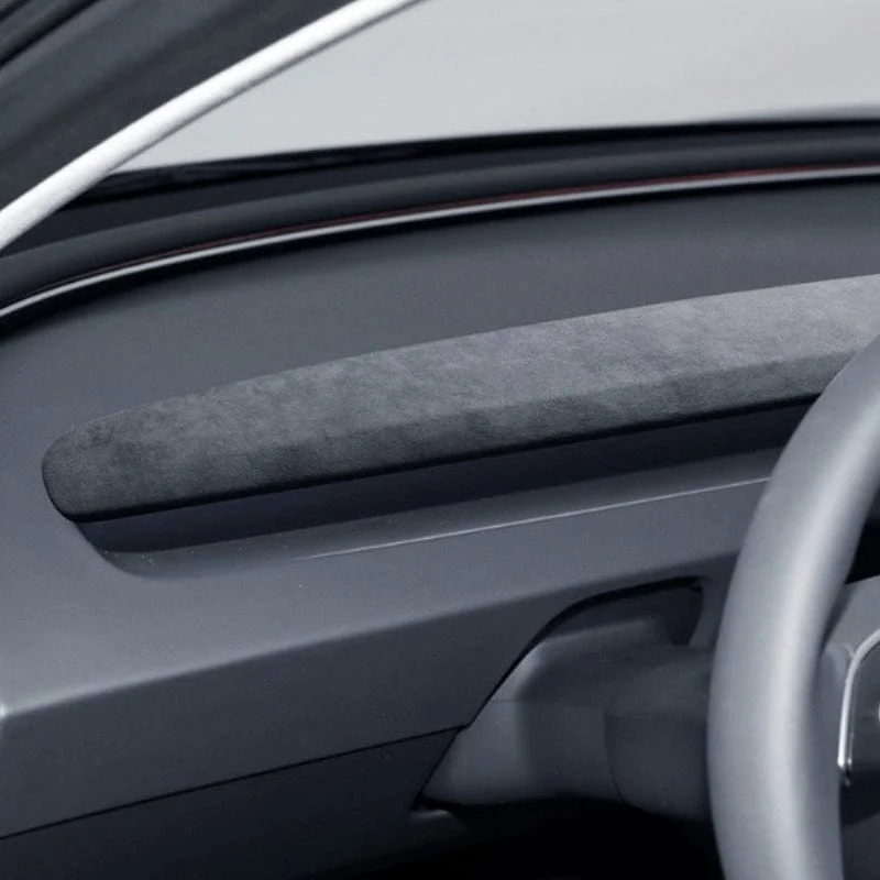 Alcantara Dashboard Center Overlay Hard Covers For Tesla Model 3 2023-2025 Highland