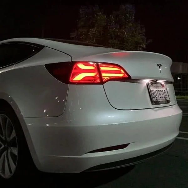 Alpharex PRO-Series Red Smoke LED Tail Lights (With Stock Amber Turn Signal) for Tesla Model Y 2020-2024