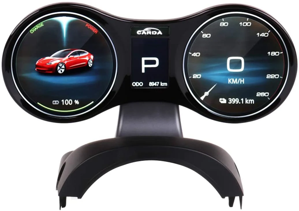 Rounded Dashboard Instrument Cluster Display For Tesla Model Y 2020-2025