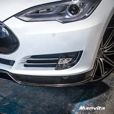 Manvita Carbon Fiber Front Lip For Tesla Model S 2012-2015