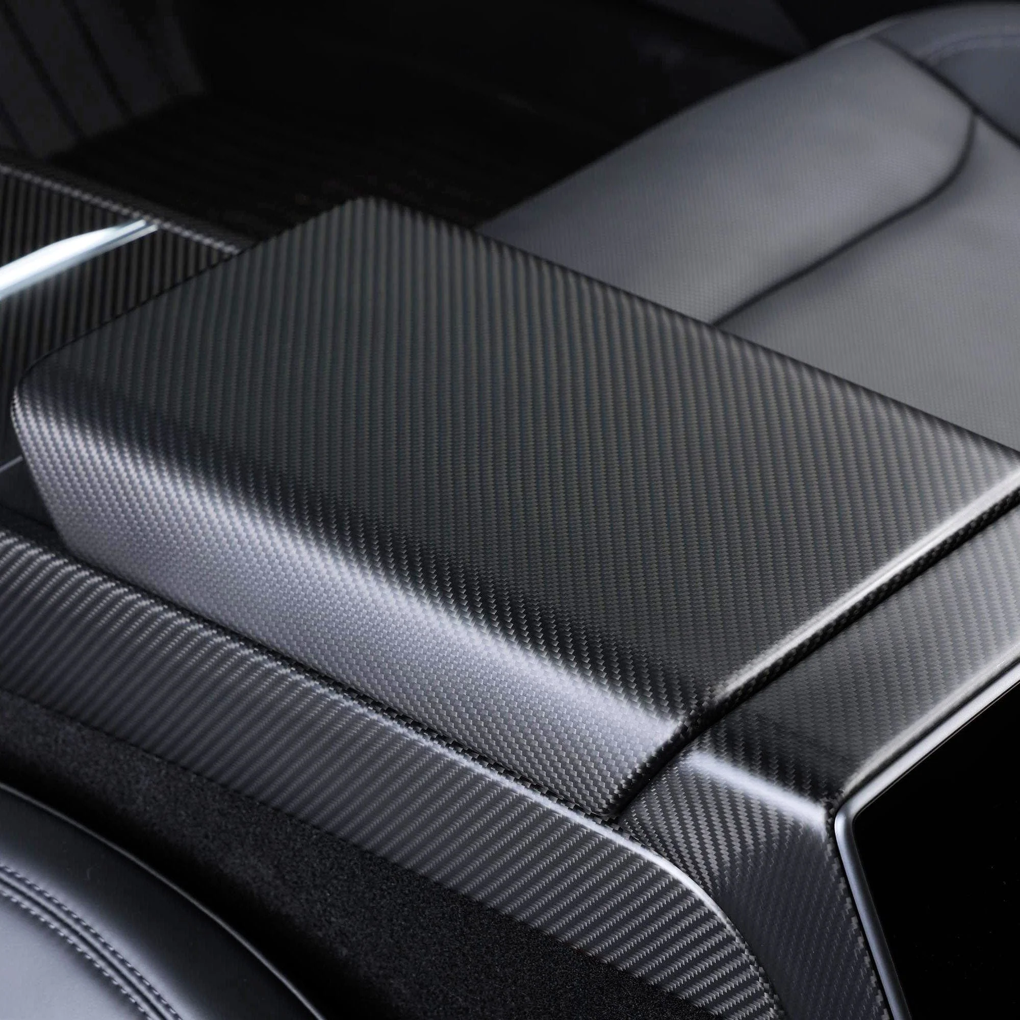 pimpmyev-real-carbon-fiber-products-real-molded-matte-carbon-fiber-armrest-overlay-cover-for-tesla-model-3-2023-2024-40559688548608.webp Real Molded Matte Carbon Fiber Armrest Overlay Cover For Tesla Model Y Juniper