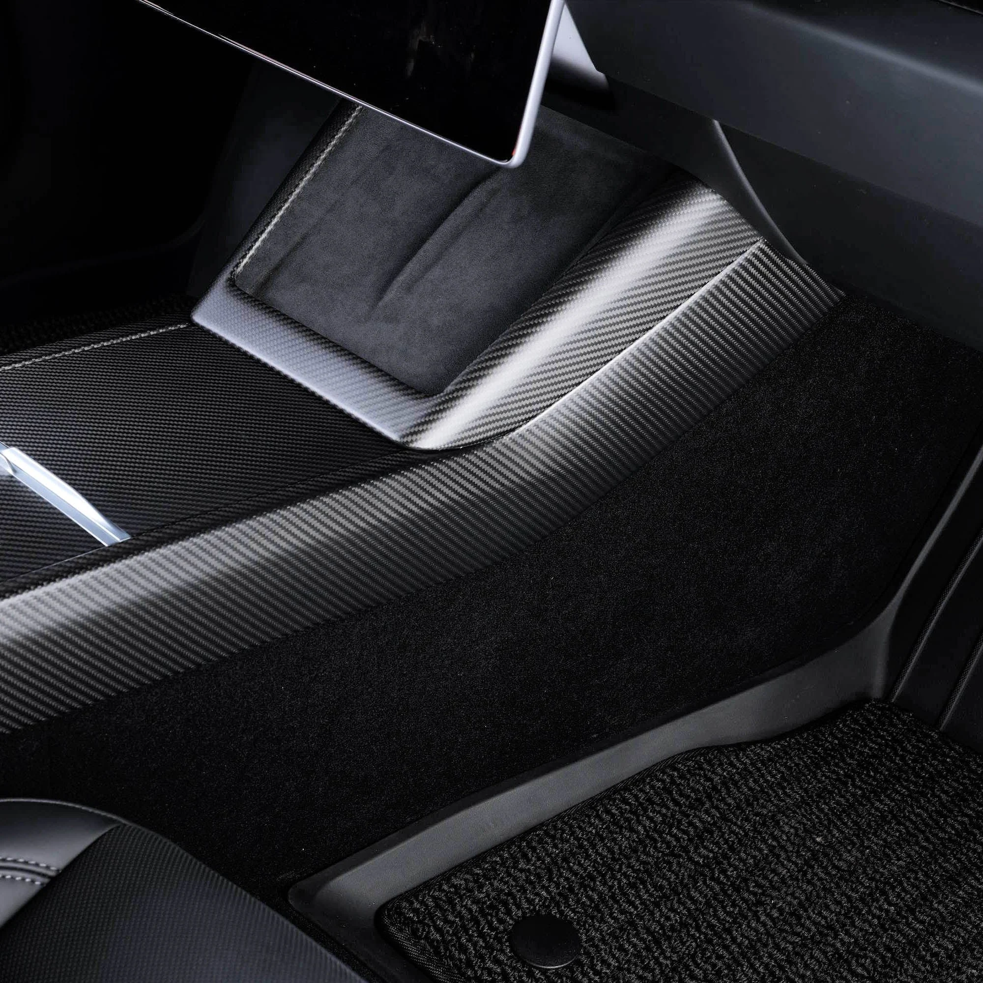 pimpmyev-real-carbon-fiber-products-real-molded-matte-carbon-fiber-mobile-charger-surround-trim-for-tesla-model-3-2023-2024-highland-40626339741952.webp Real Molded Matte Carbon Fiber Mobile Charger Surround Trim for Tesla Model 3 2023-2025 Highland