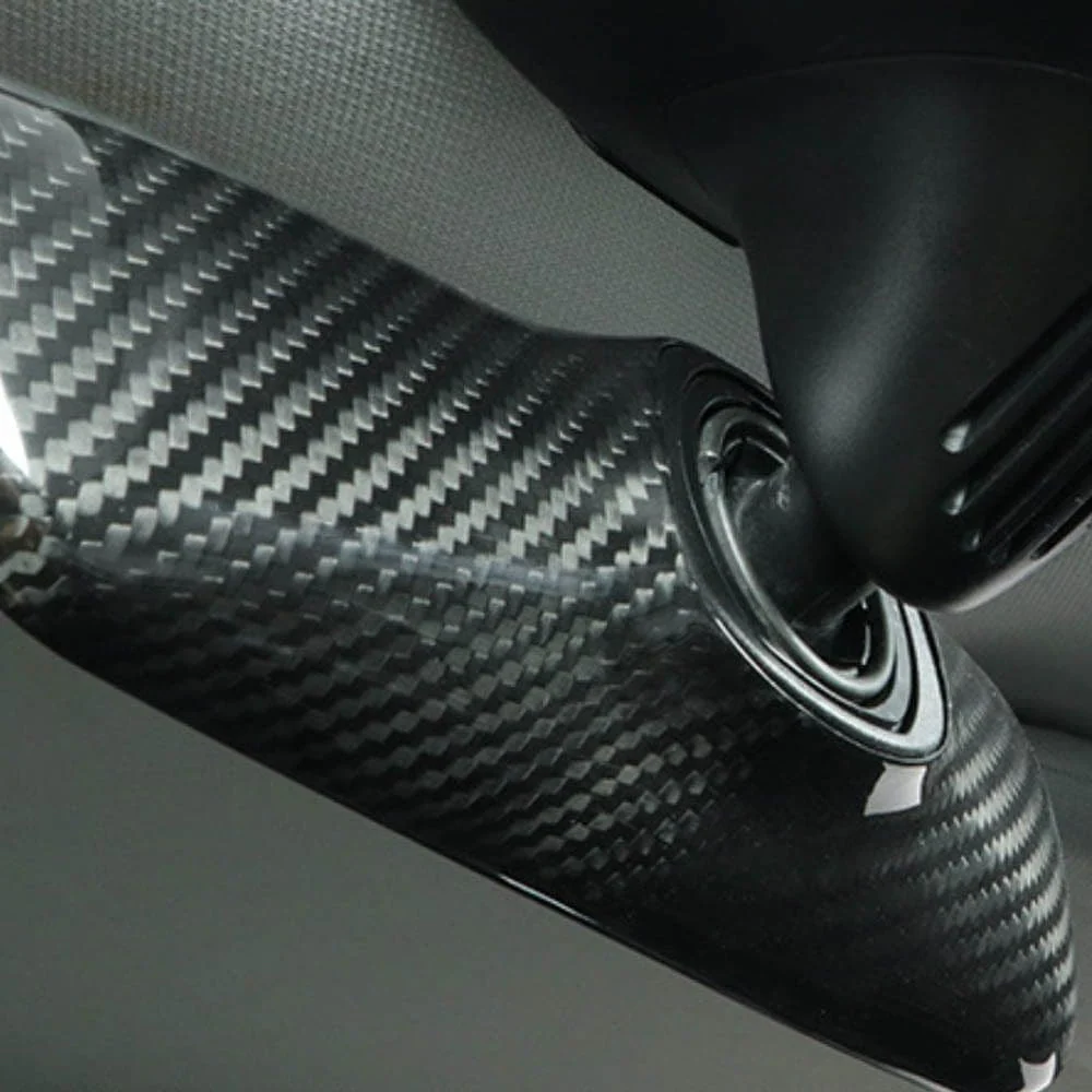 Real Molded Gloss Carbon Fiber Rearview Mirror Overlay For Tesla Model Y 2020-2025