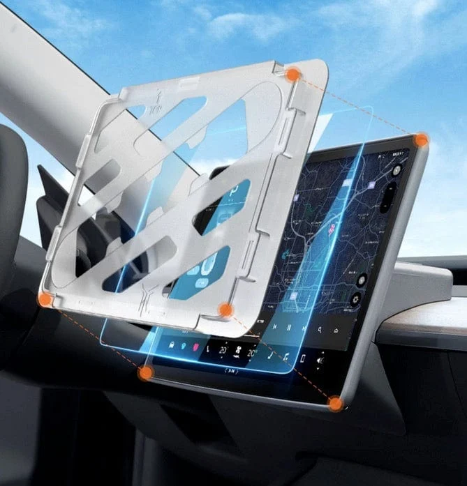 15inch HD Tempered Glass Screen Protector With Alignment Kit For Tesla Model Y 2020-2025