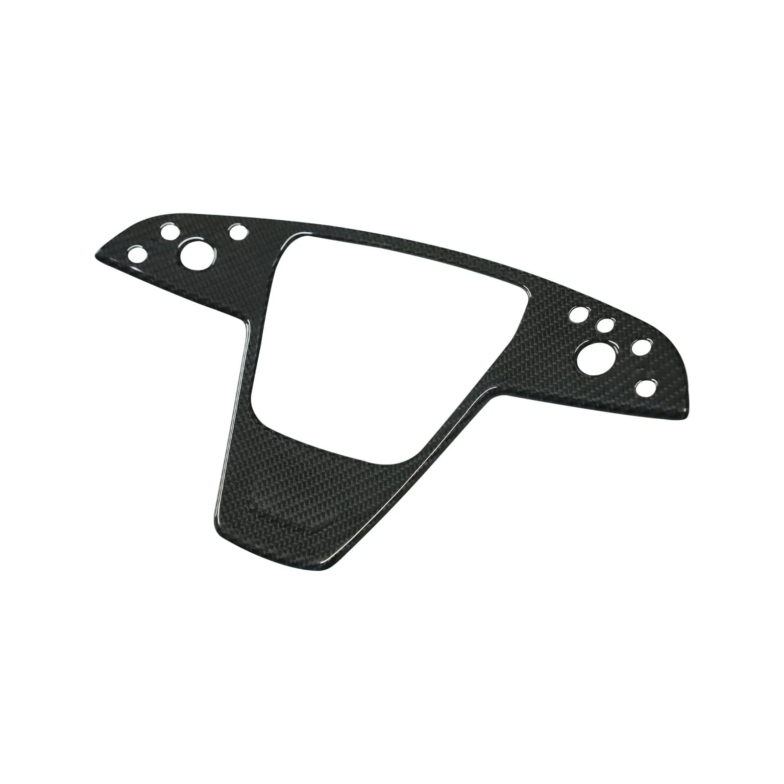 Real Molded Matte Carbon Fiber Yoke Steering Wheel Touch Panel Overlay For Tesla Model X 2021-2025