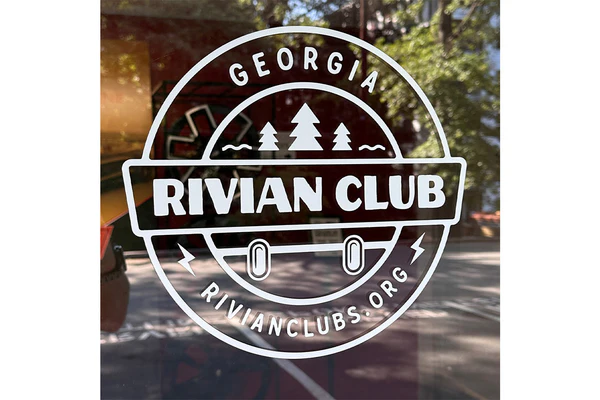 Rivian Clubs of America - Chapter Window Sign - 12" Transfer Cut Vinyl